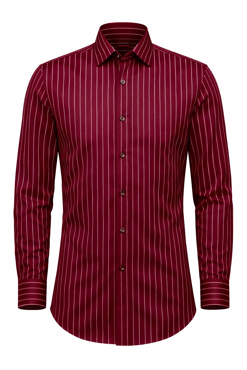 Mens formal Maroon Pinstripe Shirt