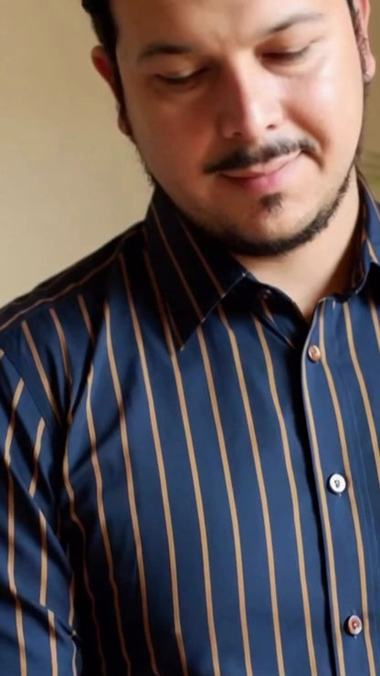 Luxury Royal Blue Dress Shirt